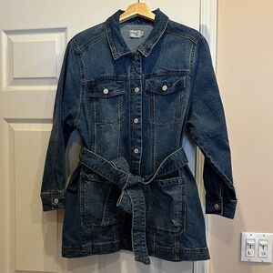 Terra & Sky Blue Jean Long Jacket